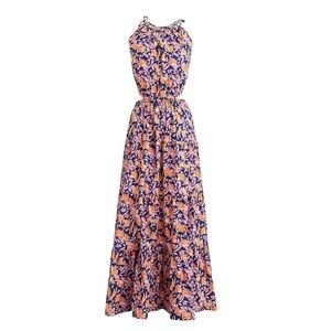 J. Crew Harbor Side Cut Out Maxi Dress